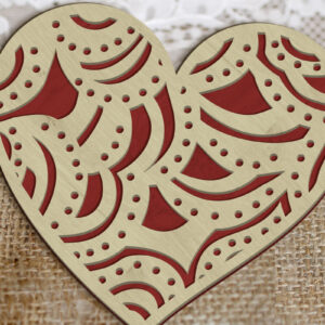 Intra απο ξύλο plywood 3mm-4mm πάχος – Καρδιά χειροτεχνίας για την ημέρα του Αγίου Βαλεντίνου, κομμένο αρχείο Δίασταση  20x20 cm INTRAFABR-88599146