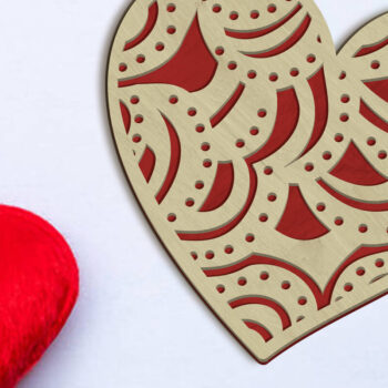 Intra απο ξύλο plywood 3mm-4mm πάχος – Καρδιά χειροτεχνίας για την ημέρα του Αγίου Βαλεντίνου, κομμένο αρχείο Δίασταση  20x20 cm INTRAFABR-88599146 - Image 2