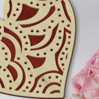 Intra απο ξύλο plywood 3mm-4mm πάχος – Καρδιά χειροτεχνίας για την ημέρα του Αγίου Βαλεντίνου, κομμένο αρχείο Δίασταση  20x20 cm INTRAFABR-88599146 - Image 3