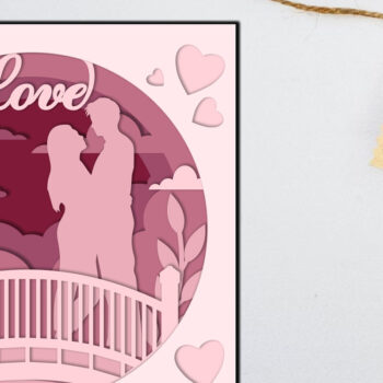 Intra απο ξύλο plywood 3mm-4mm πάχος – Διακόσμηση του Αγίου Βαλεντίνου, κομμένα αρχεία Δίασταση  20x20 cm INTRAFABR-87211403 - Image 2