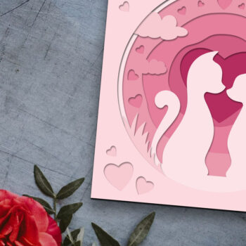 Intra απο ξύλο plywood 3mm-4mm πάχος – Διακόσμηση για την Ημέρα του Αγίου Βαλεντίνου, Δίασταση  20x20 cm INTRAFABR-87046575 - Image 2