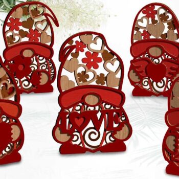 Intra απο ξύλο plywood 3mm-4mm πάχος – Διακοσμητικά καλικάντζαρια για την ημέρα του Αγίου Βαλεντίνου Δίασταση  20x20 cm INTRAFABR-86120193 - Image 1