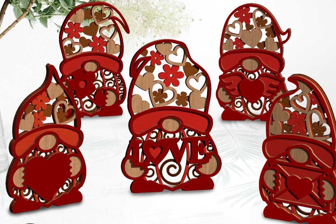 Intra απο ξύλο plywood 3mm-4mm πάχος – Διακοσμητικά καλικάντζαρια για την ημέρα του Αγίου Βαλεντίνου Δίασταση  20x20 cm INTRAFABR-86120193