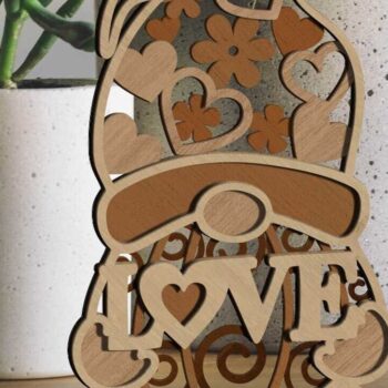 Intra απο ξύλο plywood 3mm-4mm πάχος – Διακοσμητικά καλικάντζαρια για την ημέρα του Αγίου Βαλεντίνου Δίασταση  20x20 cm INTRAFABR-86120193 - Image 2