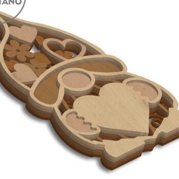 Intra απο ξύλο plywood 3mm-4mm πάχος – Διακοσμητικά καλικάντζαρια για την ημέρα του Αγίου Βαλεντίνου Δίασταση  20x20 cm INTRAFABR-86120193 - Image 5