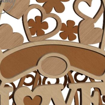 Intra απο ξύλο plywood 3mm-4mm πάχος – Διακοσμητικά καλικάντζαρια για την ημέρα του Αγίου Βαλεντίνου Δίασταση  20x20 cm INTRAFABR-86120193 - Image 6