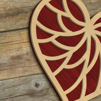 Intra απο ξύλο plywood 3mm-4mm πάχος – Διακοσμητικό αρχείο καρδιάς για την ημέρα του Αγίου Βαλεντίνου Δίασταση 40x30 cm INTRAFABR-88507451 - Image 2
