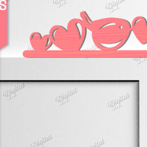 Intra απο ξύλο plywood 3mm-4mm πάχος – Γωνιακή για την ημέρα του Αγίου Βαλεντίνου Δίασταση  20x20 cm INTRAFABR-84668105