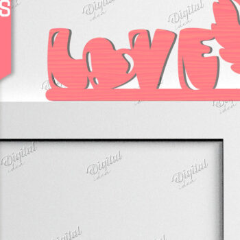 Intra απο ξύλο plywood 3mm-4mm πάχος – Γωνιακή για την ημέρα του Αγίου Βαλεντίνου Δίασταση  20x20 cm INTRAFABR-84668195 - Image 1