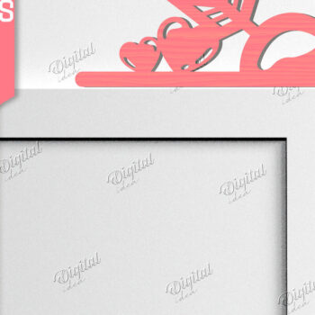 Intra απο ξύλο plywood 3mm-4mm πάχος – Γωνιακή για την ημέρα του Αγίου Βαλεντίνου Δίασταση  20x20 cm INTRAFABR-84667406 - Image 1