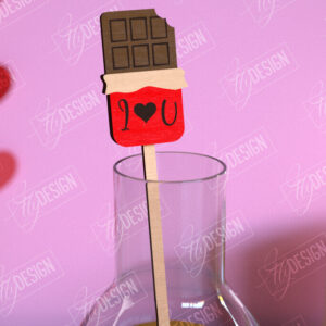 Intra απο ξύλο plywood 3mm-4mm πάχος – Αναδευτήρας ποτών για την ημέρα του Αγίου Βαλεντίνου | Αρχείο CNC Δίασταση  20x20 cm INTRAFABR-110118619