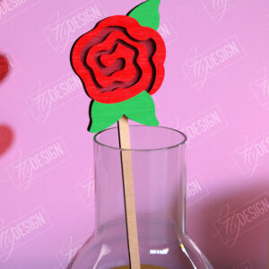 Intra απο ξύλο plywood 3mm-4mm πάχος – Αναδευτήρας ποτών για την ημέρα του Αγίου Βαλεντίνου | Αρχείο CNC Δίασταση  20x20 cm INTRAFABR-110118691