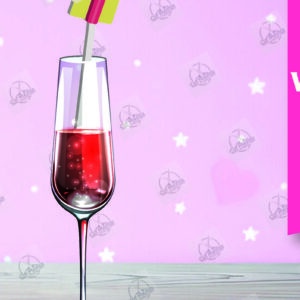 Intra απο ξύλο plywood 3mm-4mm πάχος – Κοπή λέιζερ με αναδευτήρα ροφήματος για την ημέρα του Αγίου Βαλεντίνου Δίασταση  20x20 cm INTRAFABR-110393551