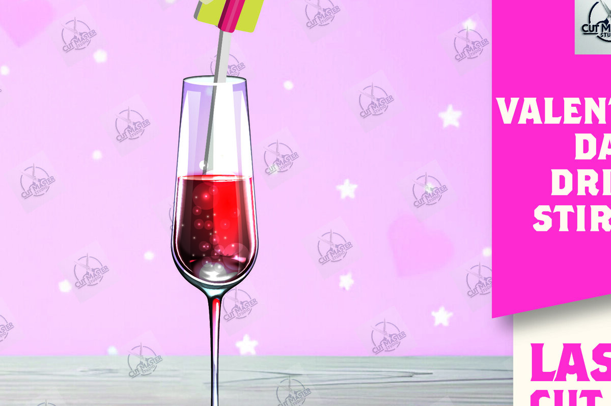 Intra απο ξύλο plywood 3mm-4mm πάχος – Κοπή λέιζερ με αναδευτήρα ροφήματος για την ημέρα του Αγίου Βαλεντίνου Δίασταση  20x20 cm INTRAFABR-110393551