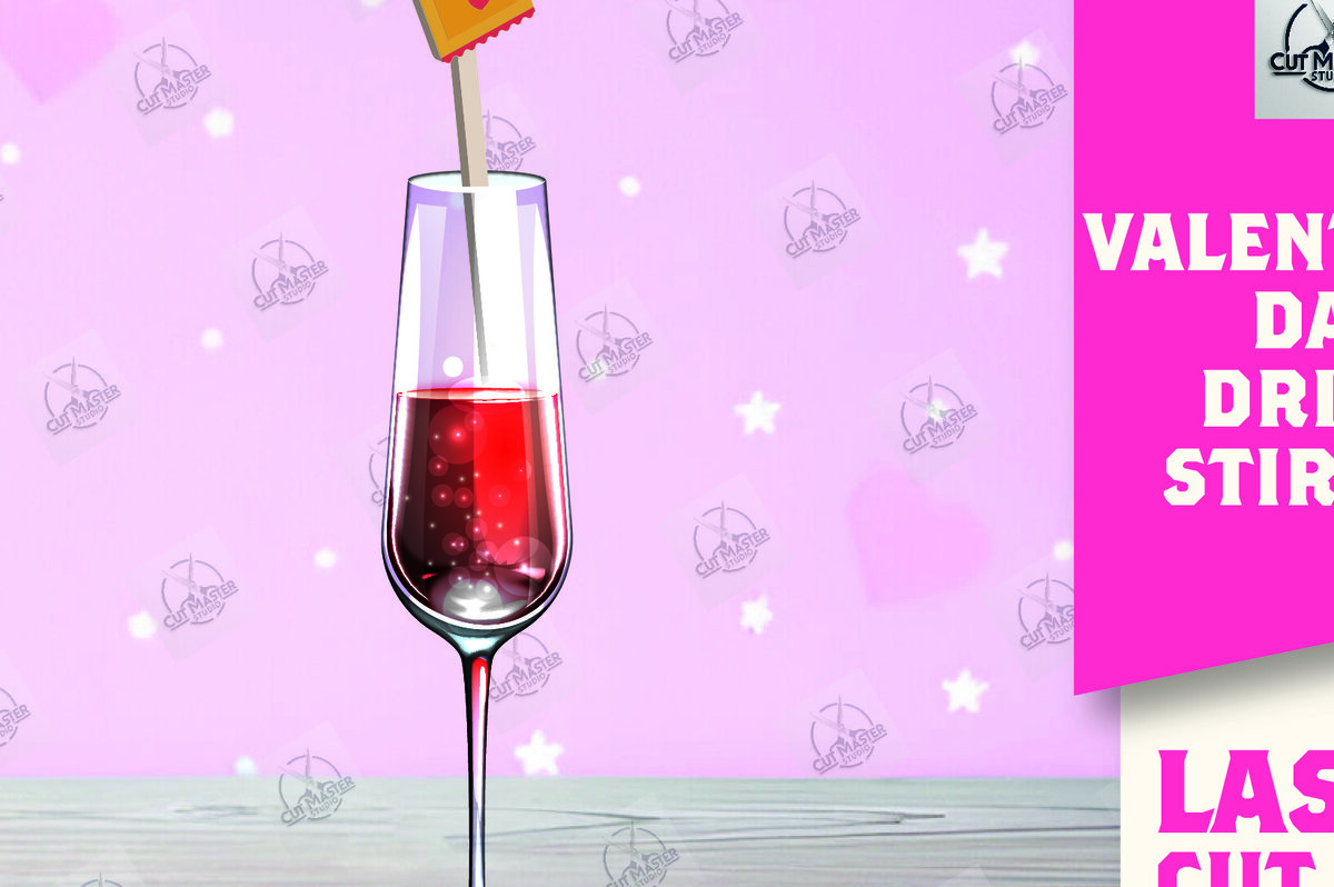 Intra απο ξύλο plywood 3mm-4mm πάχος – Κοπή λέιζερ με αναδευτήρα ροφήματος για την ημέρα του Αγίου Βαλεντίνου Δίασταση  20x20 cm INTRAFABR-110393585