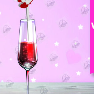 Intra απο ξύλο plywood 3mm-4mm πάχος – Κοπή λέιζερ με αναδευτήρα ροφήματος για την ημέρα του Αγίου Βαλεντίνου Δίασταση  20x20 cm INTRAFABR-110393607