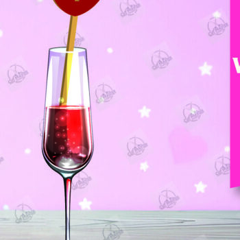 Intra απο ξύλο plywood 3mm-4mm πάχος – Κοπή λέιζερ με αναδευτήρα ροφήματος για την ημέρα του Αγίου Βαλεντίνου Δίασταση  20x20 cm INTRAFABR-110393659 - Image 1