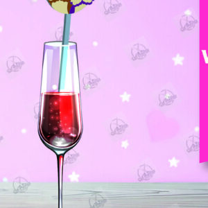 Intra απο ξύλο plywood 3mm-4mm πάχος – Κοπή λέιζερ με αναδευτήρα ροφήματος για την ημέρα του Αγίου Βαλεντίνου Δίασταση  20x20 cm INTRAFABR-110393695