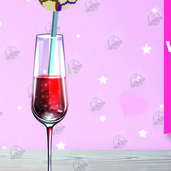 Intra απο ξύλο plywood 3mm-4mm πάχος – Κοπή λέιζερ με αναδευτήρα ροφήματος για την ημέρα του Αγίου Βαλεντίνου Δίασταση  20x20 cm INTRAFABR-110393695 - Image 1