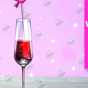 Intra απο ξύλο plywood 3mm-4mm πάχος – Κοπή λέιζερ με αναδευτήρα ροφήματος για την ημέρα του Αγίου Βαλεντίνου Δίασταση  20x20 cm INTRAFABR-110393741