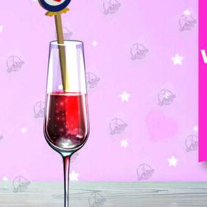 Intra απο ξύλο plywood 3mm-4mm πάχος – Κοπή λέιζερ με αναδευτήρα ροφήματος για την ημέρα του Αγίου Βαλεντίνου Δίασταση  20x20 cm INTRAFABR-110393507