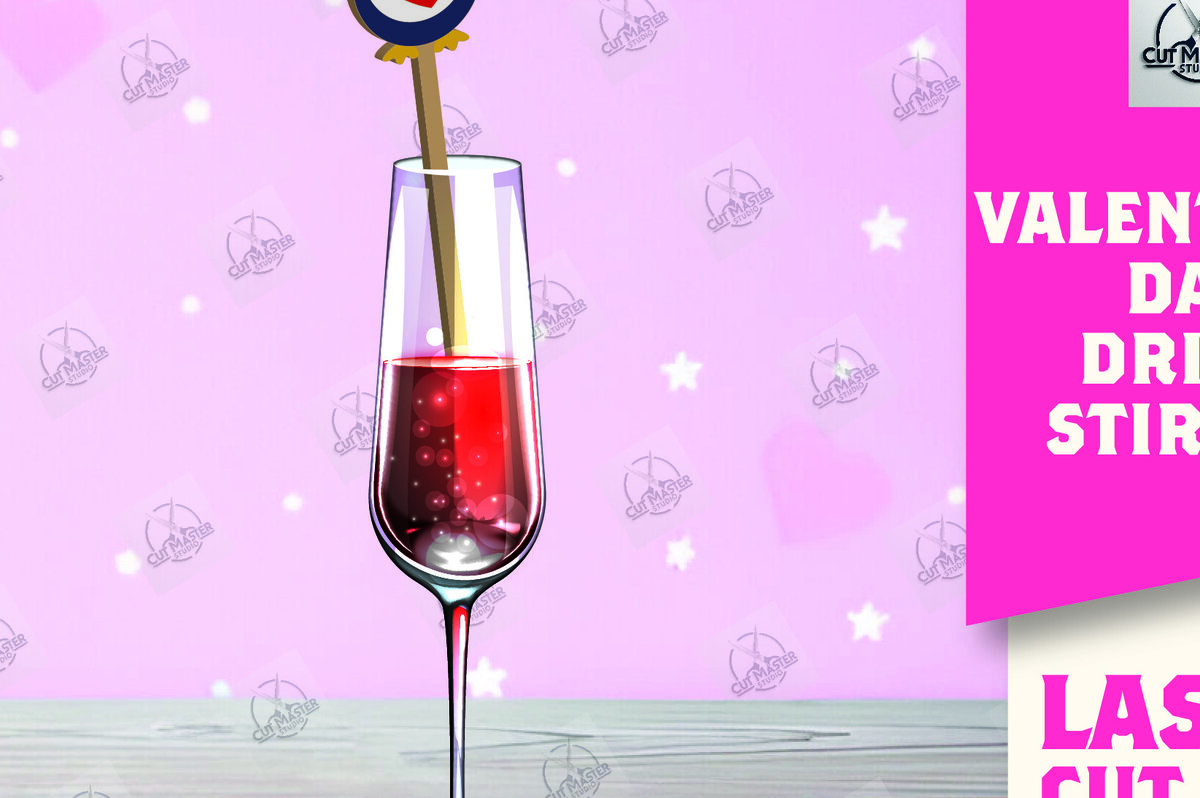 Intra απο ξύλο plywood 3mm-4mm πάχος – Κοπή λέιζερ με αναδευτήρα ροφήματος για την ημέρα του Αγίου Βαλεντίνου Δίασταση  20x20 cm INTRAFABR-110393507