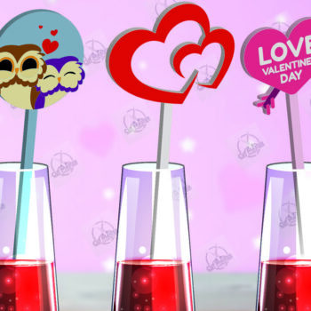 Intra απο ξύλο plywood 3mm-4mm πάχος – Πακέτο αναδευτήρα ποτών για την ημέρα του Αγίου Βαλεντίνου Δίασταση  20x20 cm INTRAFABR-110393806 - Image 2