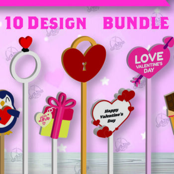 Intra απο ξύλο plywood 3mm-4mm πάχος – Πακέτο αναδευτήρα ποτών για την ημέρα του Αγίου Βαλεντίνου Δίασταση  20x20 cm INTRAFABR-110460333 - Image 1