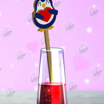 Intra απο ξύλο plywood 3mm-4mm πάχος – Πακέτο αναδευτήρα ποτών για την ημέρα του Αγίου Βαλεντίνου Δίασταση  20x20 cm INTRAFABR-110460333 - Image 3