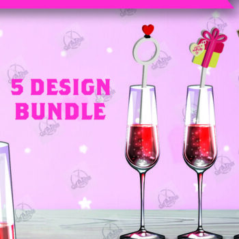 Intra απο ξύλο plywood 3mm-4mm πάχος – Πακέτο αναδευτήρα ποτών για την ημέρα του Αγίου Βαλεντίνου Δίασταση  20x20 cm INTRAFABR-110393632 - Image 1