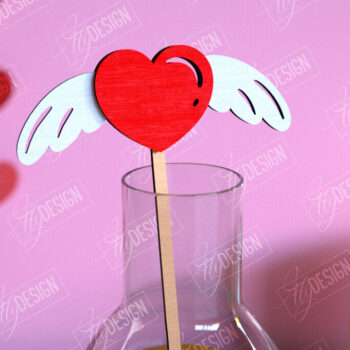 Intra απο ξύλο plywood 3mm-4mm πάχος – Πακέτο με αναδευτήρες ποτών για την ημέρα του Αγίου Βαλεντίνου Δίασταση  20x20 cm INTRAFABR-110118861 - Image 4