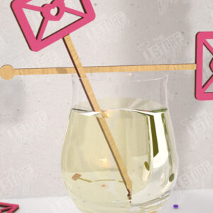 Intra απο ξύλο plywood 3mm-4mm πάχος – Αναδευτήρες ποτών για την ημέρα του Αγίου Βαλεντίνου | CNC Δίασταση  20x20 cm INTRAFABR-110327589