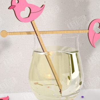 Intra απο ξύλο plywood 3mm-4mm πάχος – Αναδευτήρες ποτών για την ημέρα του Αγίου Βαλεντίνου | CNC Δίασταση  20x20 cm INTRAFABR-110327602 - Image 1