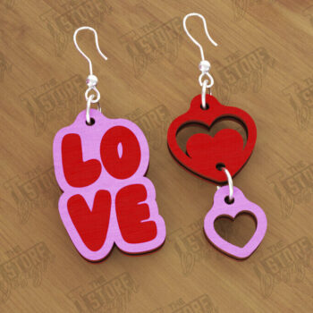 Intra απο ξύλο plywood 3mm-4mm πάχος – Σκουλαρίκια του Αγίου Βαλεντίνου | Αξεσουάρ Δίασταση  5x5 cm INTRAFABR-112528217 - Image 1