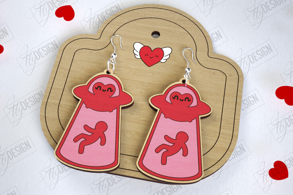 Intra απο ξύλο plywood 3mm-4mm πάχος – Σκουλαρίκια του Αγίου Βαλεντίνου | Αξεσουάρ Δίασταση  5x5 cm INTRAFABR-113775862