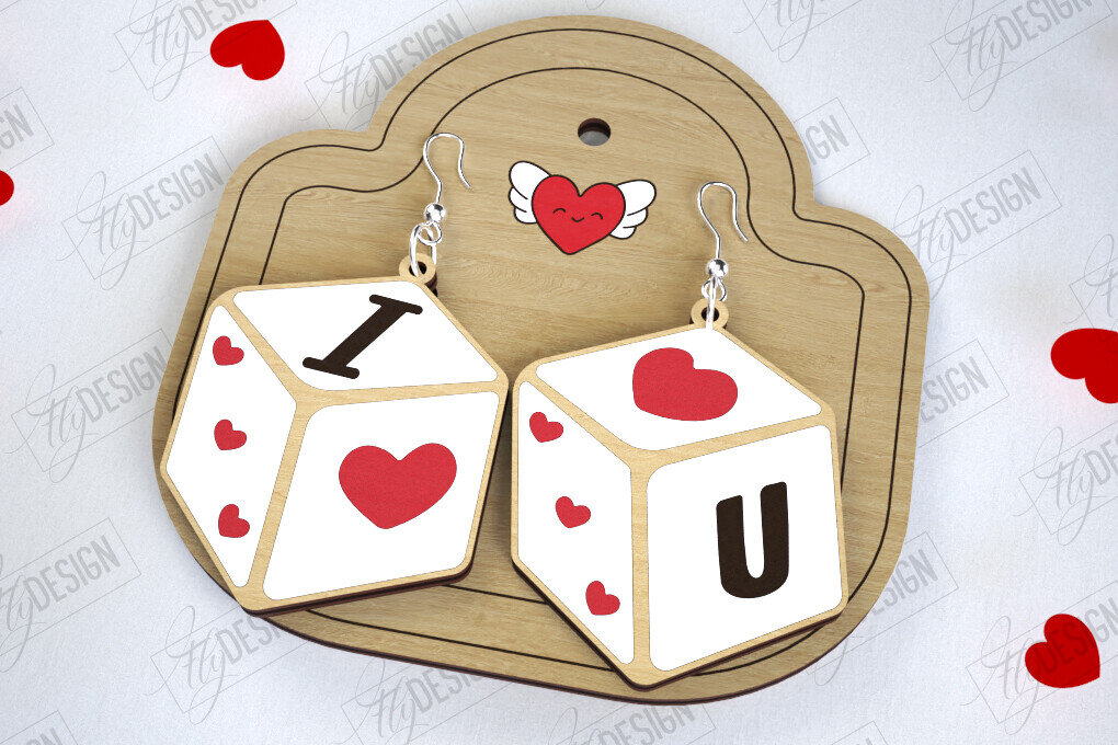 Intra απο ξύλο plywood 3mm-4mm πάχος – Σκουλαρίκια του Αγίου Βαλεντίνου | Αξεσουάρ Δίασταση  5x5 cm INTRAFABR-113775883