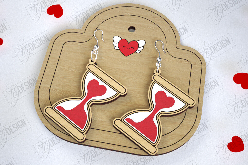 Intra απο ξύλο plywood 3mm-4mm πάχος – Σκουλαρίκια του Αγίου Βαλεντίνου | Αξεσουάρ Δίασταση  5x5 cm INTRAFABR-113775890