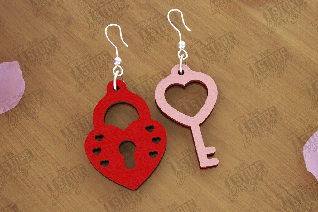 Intra απο ξύλο plywood 3mm-4mm πάχος – Σκουλαρίκια του Αγίου Βαλεντίνου | Αξεσουάρ Δίασταση  5x5 cm INTRAFABR-112528192