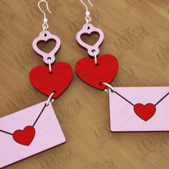 Intra απο ξύλο plywood 3mm-4mm πάχος – Σκουλαρίκια του Αγίου Βαλεντίνου | Αξεσουάρ Δίασταση  5x5 cm INTRAFABR-112528198 - Image 1