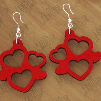 Intra απο ξύλο plywood 3mm-4mm πάχος – Σκουλαρίκια του Αγίου Βαλεντίνου | Αξεσουάρ Δίασταση  5x5 cm INTRAFABR-112528205 - Image 1