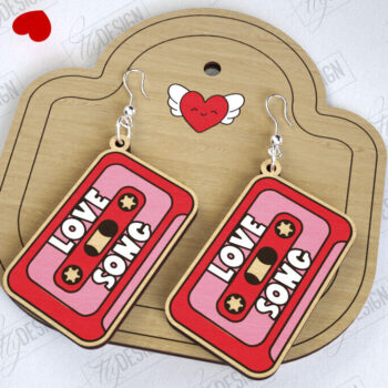 Intra απο ξύλο plywood 3mm-4mm πάχος – Πακέτο με σκουλαρίκια για την ημέρα του Αγίου Βαλεντίνου | Δώρο Δίασταση  5x5 cm INTRAFABR-113775977 - Image 5