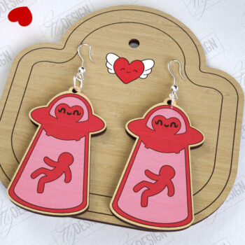 Intra απο ξύλο plywood 3mm-4mm πάχος – Πακέτο με σκουλαρίκια για την ημέρα του Αγίου Βαλεντίνου | Δώρο Δίασταση  5x5 cm INTRAFABR-113775977 - Image 8