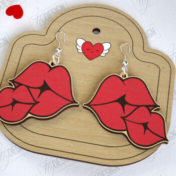 Intra απο ξύλο plywood 3mm-4mm πάχος – Πακέτο με σκουλαρίκια για την ημέρα του Αγίου Βαλεντίνου | Δώρο Δίασταση  5x5 cm INTRAFABR-113775977 - Image 10