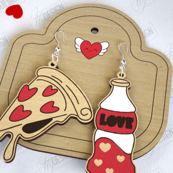 Intra απο ξύλο plywood 3mm-4mm πάχος – Πακέτο με σκουλαρίκια για την ημέρα του Αγίου Βαλεντίνου | Δώρο Δίασταση  5x5 cm INTRAFABR-113775977 - Image 11