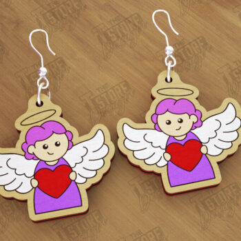 Intra απο ξύλο plywood 3mm-4mm πάχος – Πακέτο με σκουλαρίκια για την ημέρα του Αγίου Βαλεντίνου | Δώρο Δίασταση  5x5 cm INTRAFABR-112528331 - Image 9