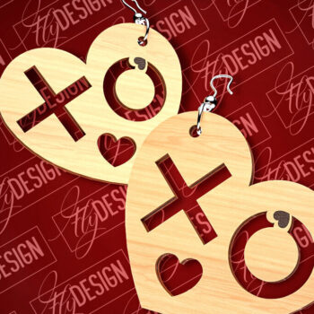 Intra απο ξύλο plywood 3mm-4mm πάχος – Σκουλαρίκια του Αγίου Βαλεντίνου | CNC Δίασταση  5x5 cm INTRAFABR-89110843 - Image 4