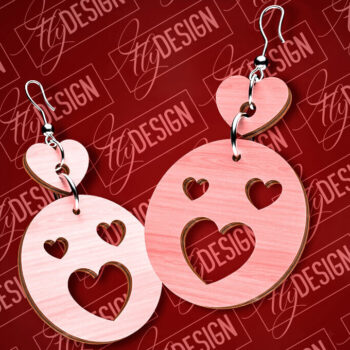 Intra απο ξύλο plywood 3mm-4mm πάχος – Σκουλαρίκια του Αγίου Βαλεντίνου | CNC Δίασταση  5x5 cm INTRAFABR-89110843 - Image 8