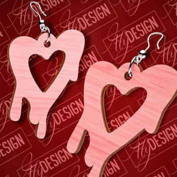 Intra απο ξύλο plywood 3mm-4mm πάχος – Σκουλαρίκια του Αγίου Βαλεντίνου | CNC Δίασταση  5x5 cm INTRAFABR-89110843 - Image 9