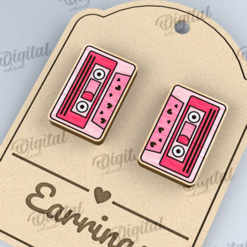 Intra απο ξύλο plywood 3mm-4mm πάχος – Πακέτο LaserCut με σκουλαρίκια για την ημέρα του Αγίου Βαλεντίνου Δίασταση  5x5 cm INTRAFABR-110111414 - Image 8