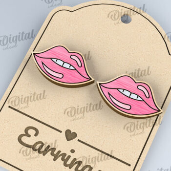 Intra απο ξύλο plywood 3mm-4mm πάχος – Πακέτο LaserCut με σκουλαρίκια για την ημέρα του Αγίου Βαλεντίνου Δίασταση  5x5 cm INTRAFABR-110111414 - Image 11